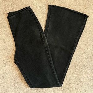 Womens black bell bottom jeans